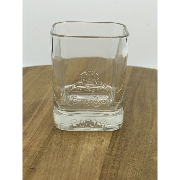 Crown Royal Square Whiskey Glasses 2000 Limited Edition Set Of 2 Barware Shot - Picture 7 of 8